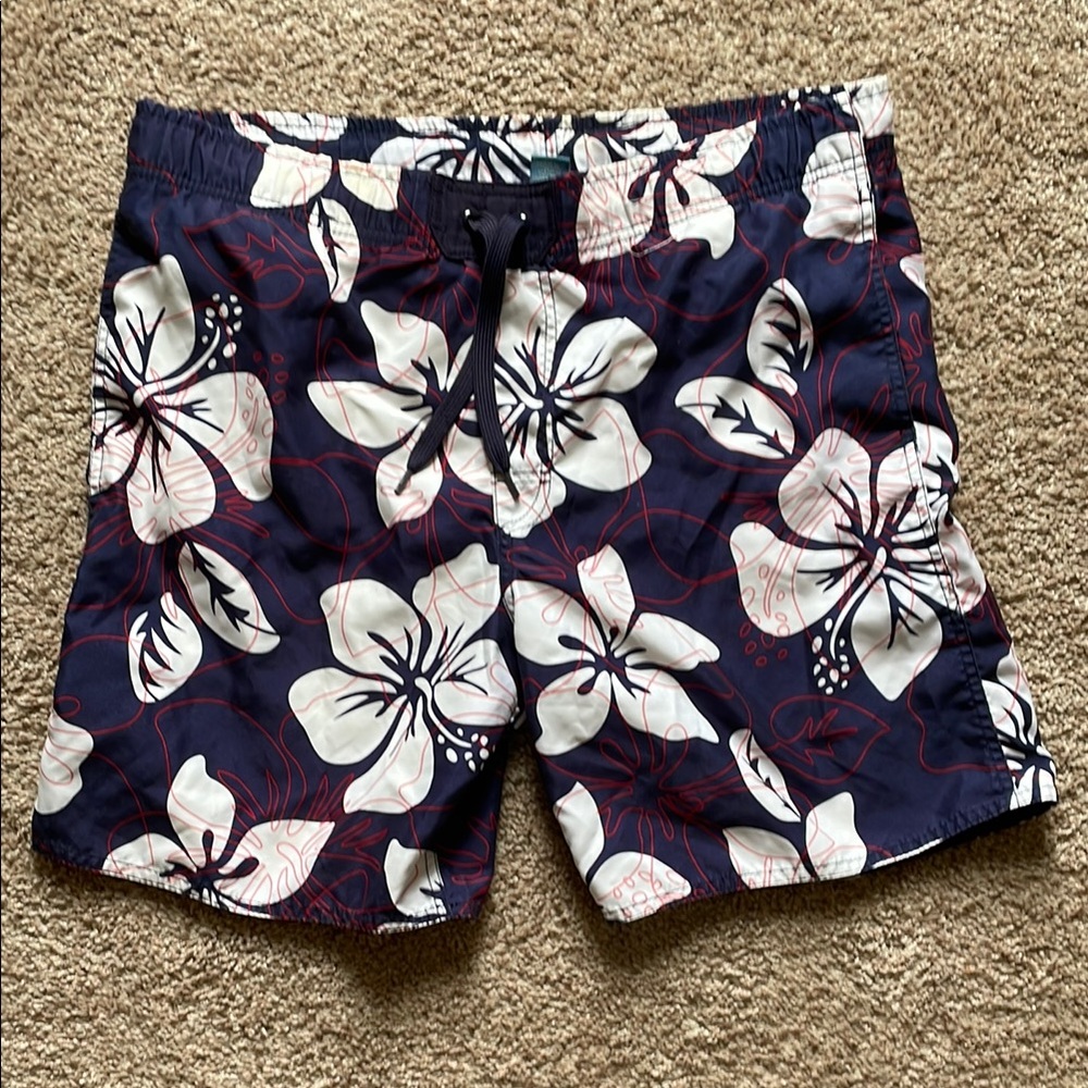 Navy Floral Swim Shorts